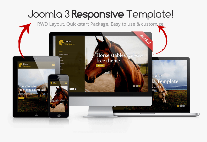 Free Template Joomla 3.8 Responsive, HD Png Download, Free Download