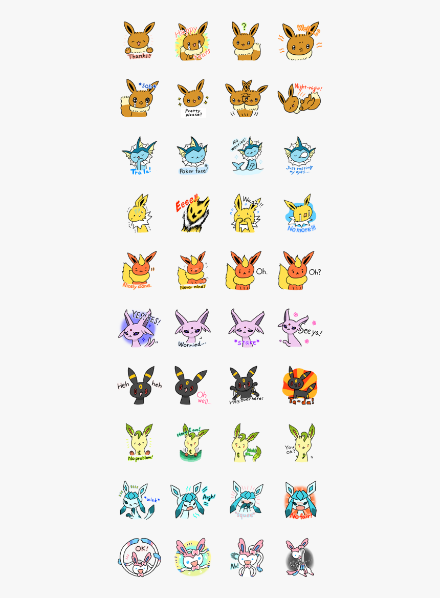 Pokemon Line Stickers, HD Png Download, Free Download