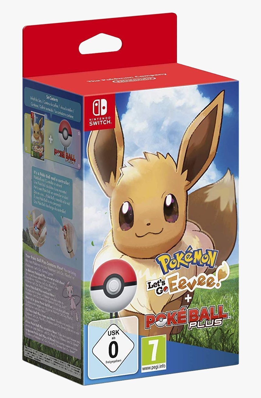 Pokemon Let's Go Eevee Pokeball Plus Pack, HD Png Download, Free Download