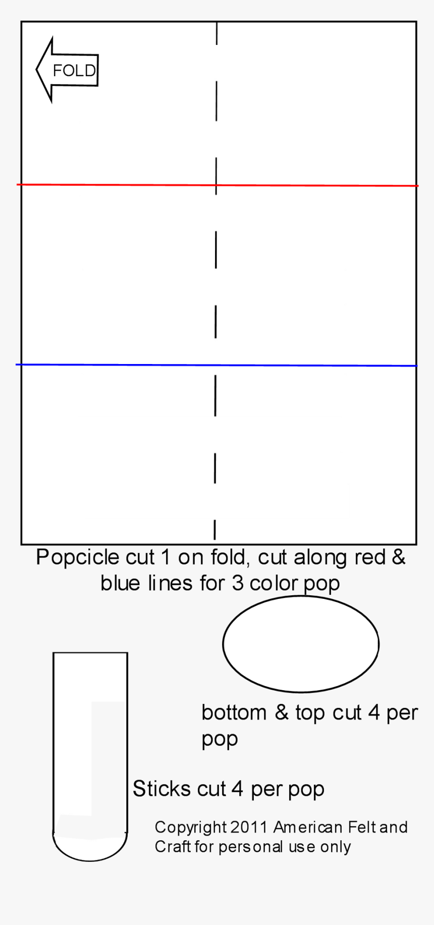 Felt Popsicle Tutorial Template - Illustration, HD Png Download, Free Download