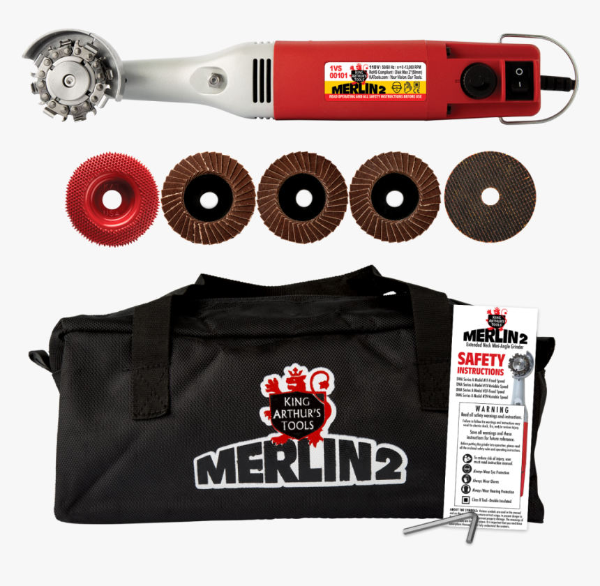 King Arthur"s Tools 10005 Merlin 2 Mini Grinder Carving - King Arthur Merlin 2 Disks, HD Png Download, Free Download