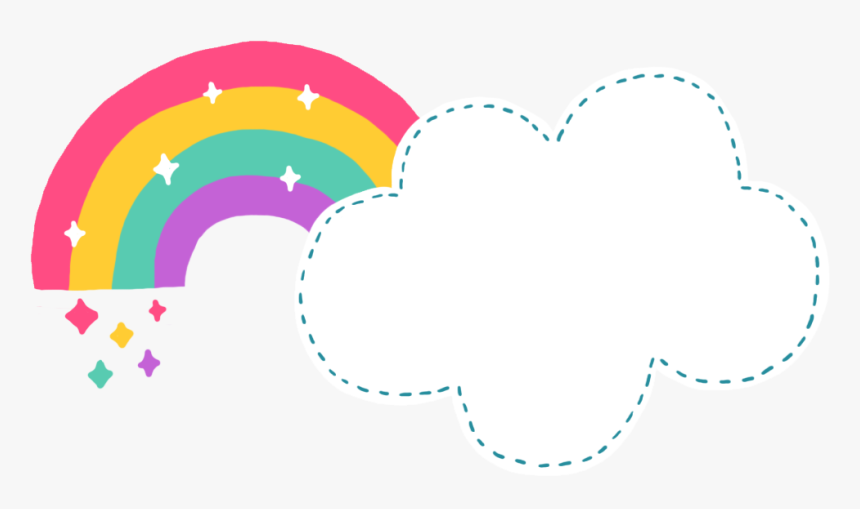 Rainbow Clouds Format Cute File Document Cartoon Clipart - Rainbow And Clouds Cute, HD Png Download, Free Download