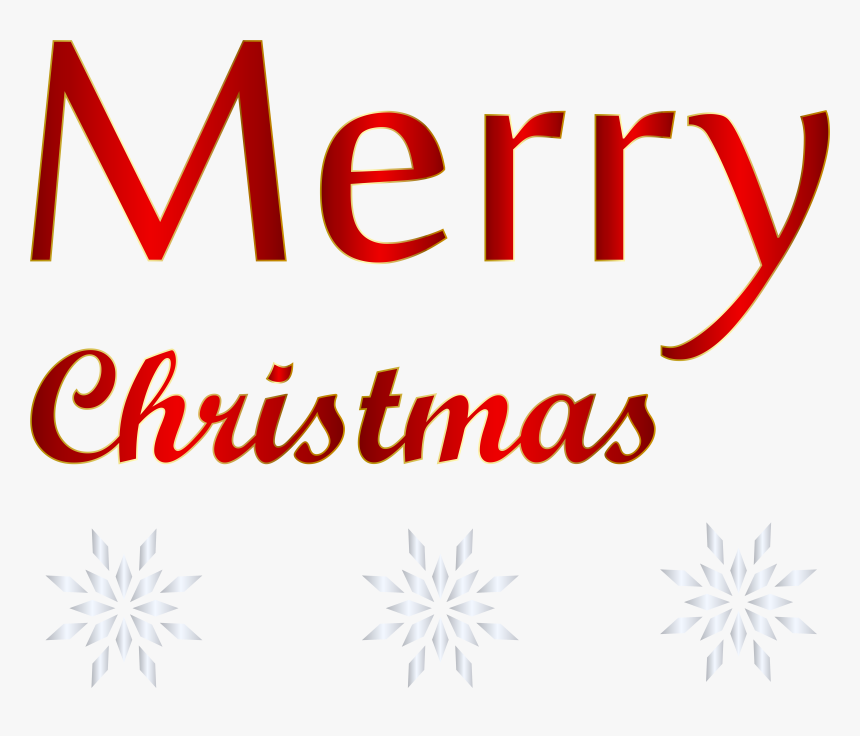 Red Text Merry Christmas Png Transparent Clip Art Image, Png Download, Free Download