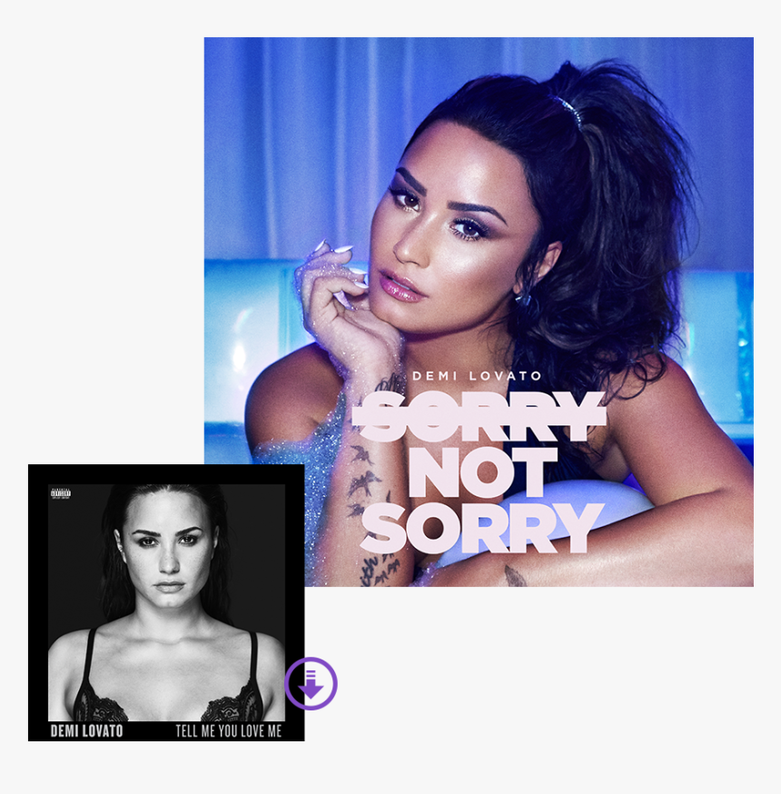 Custom Single Art Print Digital Album Demi Lovato Sorry Not Sorry Album Cover Hd Png Download Kindpng