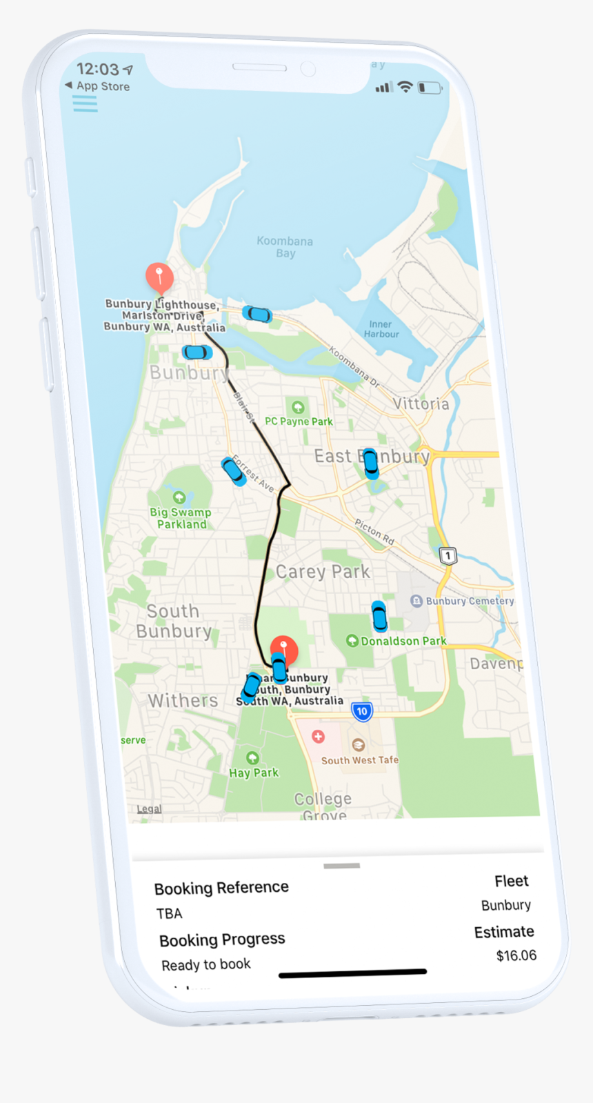 Bunbury Taxis Mobile App - Atlas, HD Png Download, Free Download