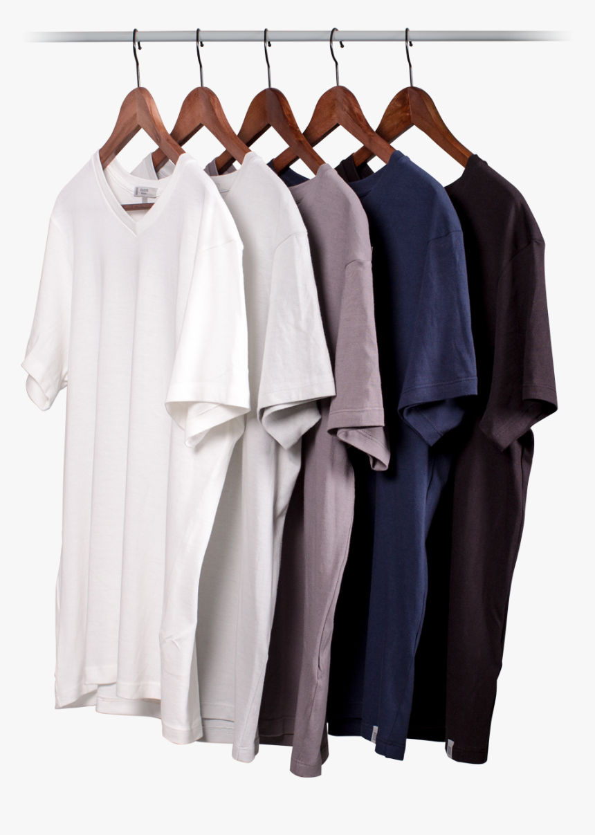 Row Of Tees On Hangers - Hangers With Clothes Png, Transparent Png, Free Download