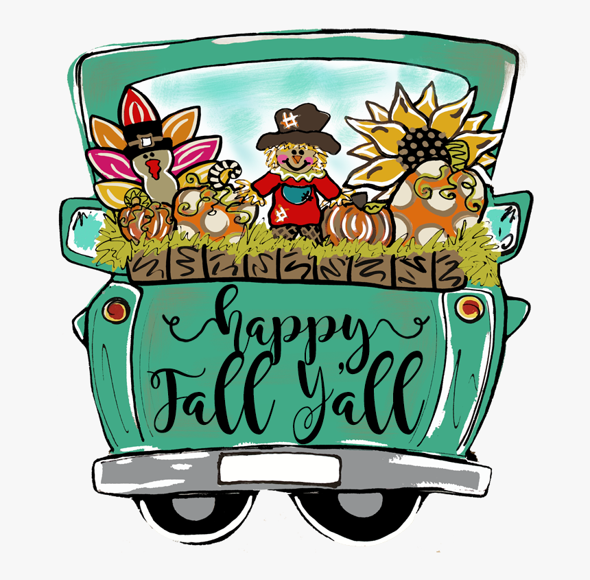 Fall Truck Pumpkin Door Hanger - Fall Truck Door Hanger, HD Png Download, Free Download