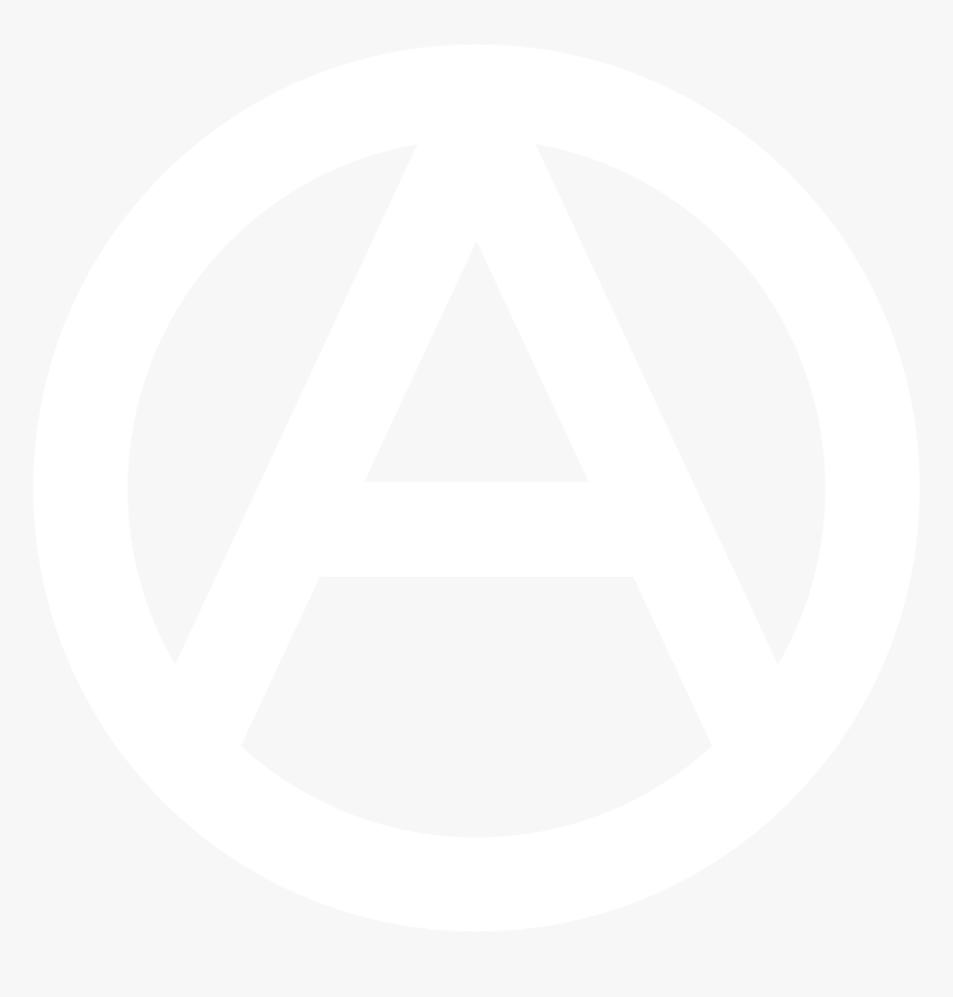 Anarchy Symbol White - Johns Hopkins White Logo, HD Png Download, Free Download