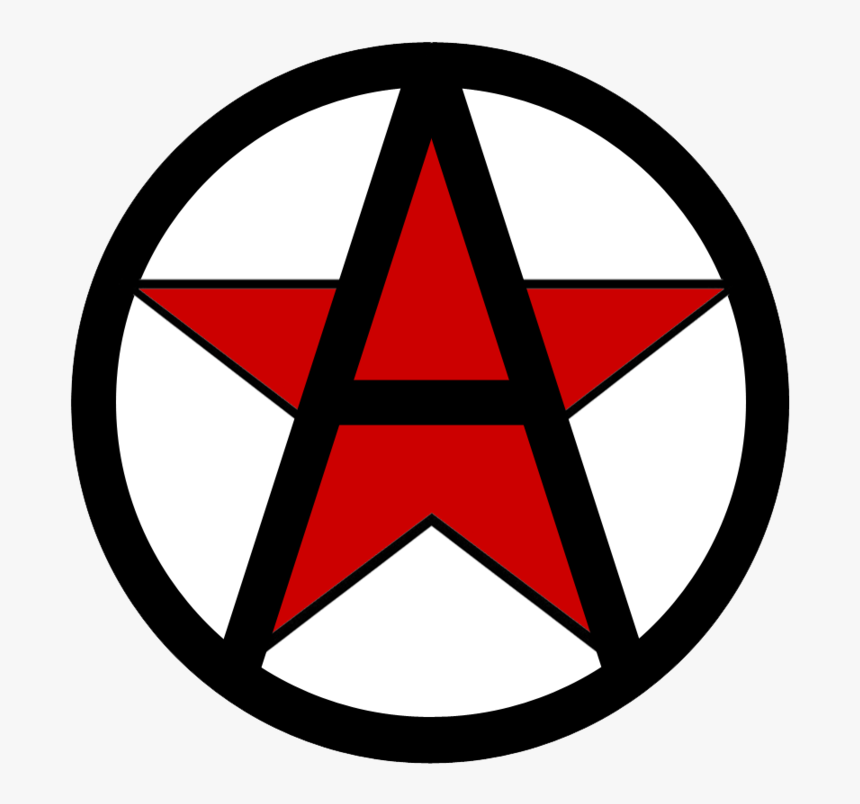 Socialist Anarchist Symbol By Frankoko-d4z8c7c - Moon And Pentagram Tattoo, HD Png Download, Free Download