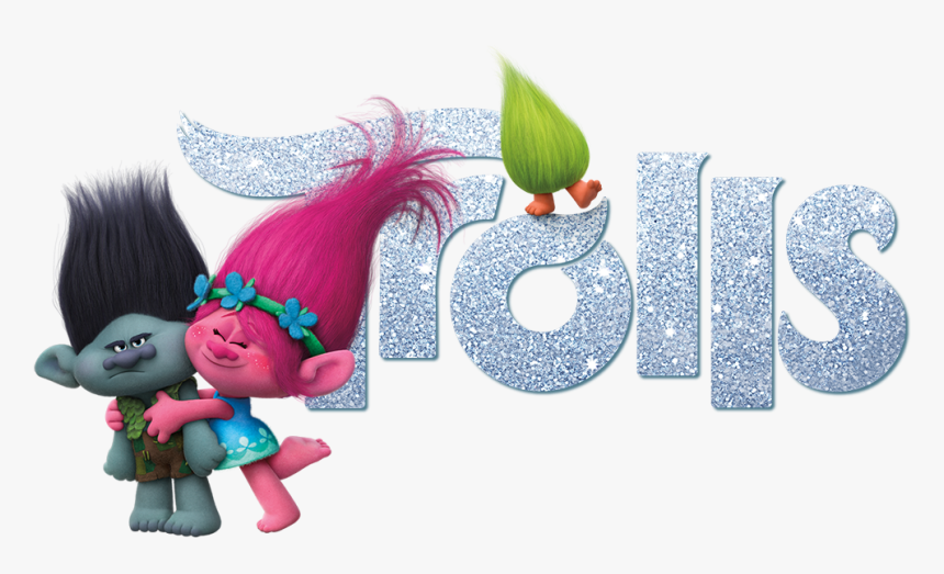 Trolls Movie With Logo Png - Logo Trolls Png, Transparent Png, Free Download