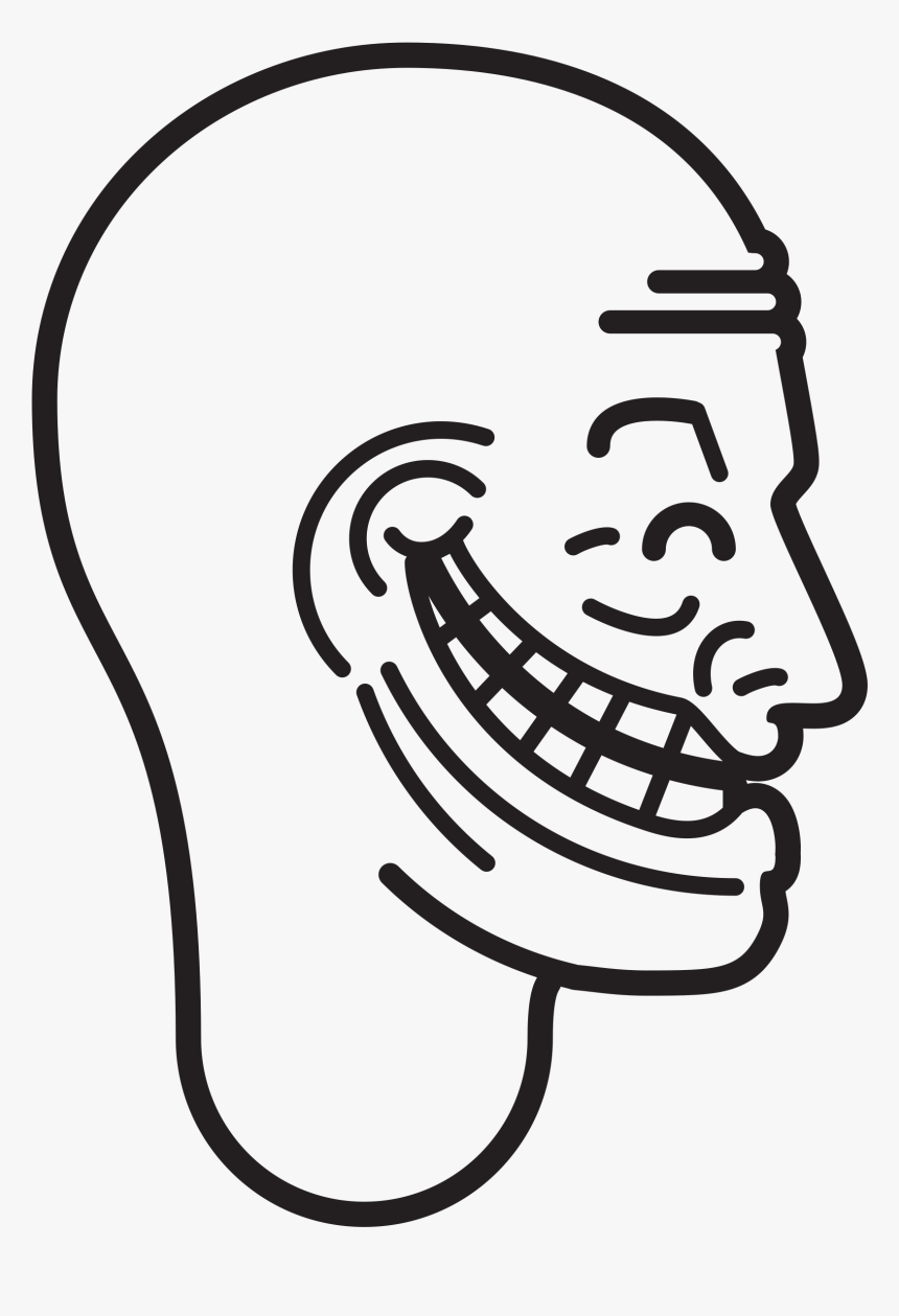 Troll Face From The Side - Troll Face Icon .png, Transparent Png, Free Download