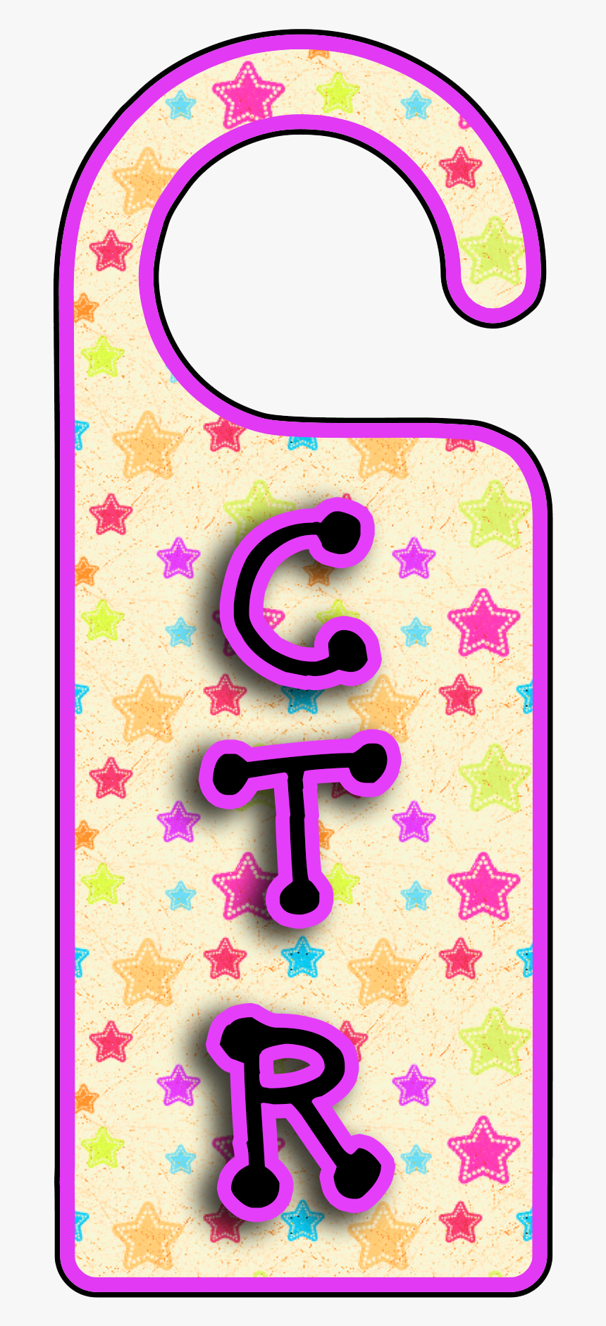 Ctr Door Knobs / Door Hangers - Cute Stars, HD Png Download, Free Download