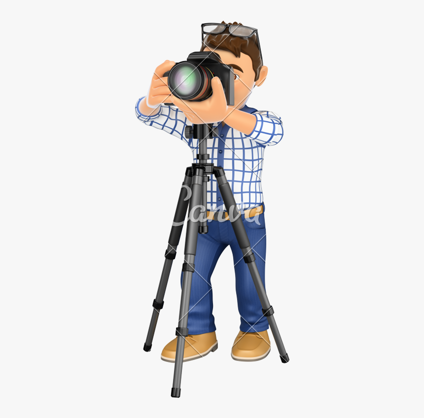 D Photographer With - 3d Photographer With Camera, HD Png Download, Free Download