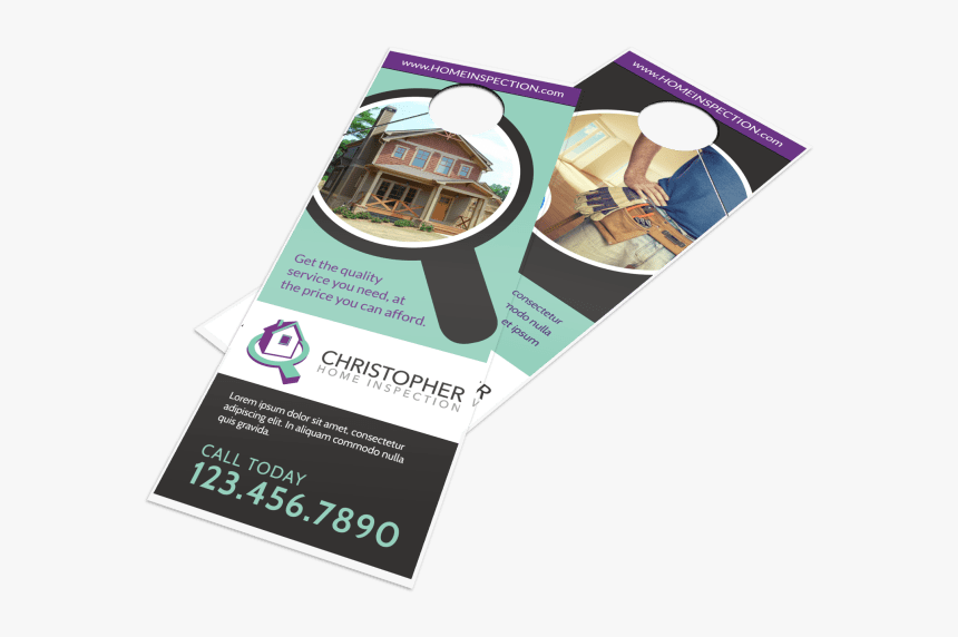 Home Inspection Door Hanger Template Preview - Flyer, HD Png Download, Free Download