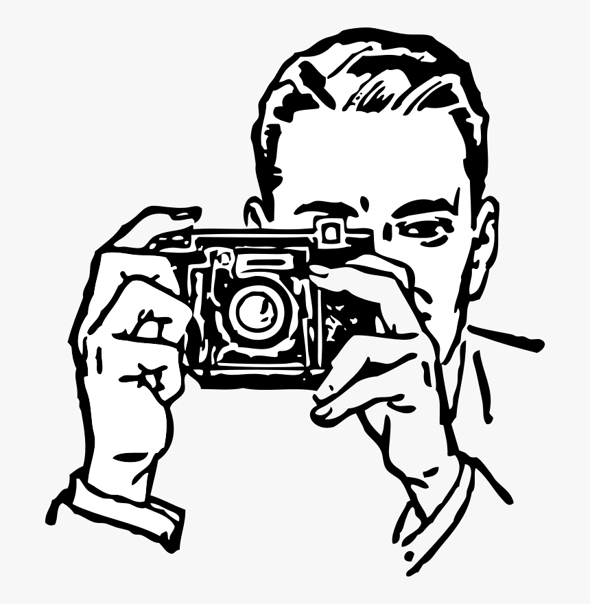 Taking Photo Black And White, HD Png Download, Free Download