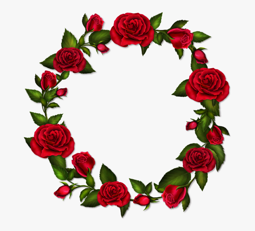 Roses Transparent Frame Gallery - Red Flower Circle Border, HD Png Download, Free Download