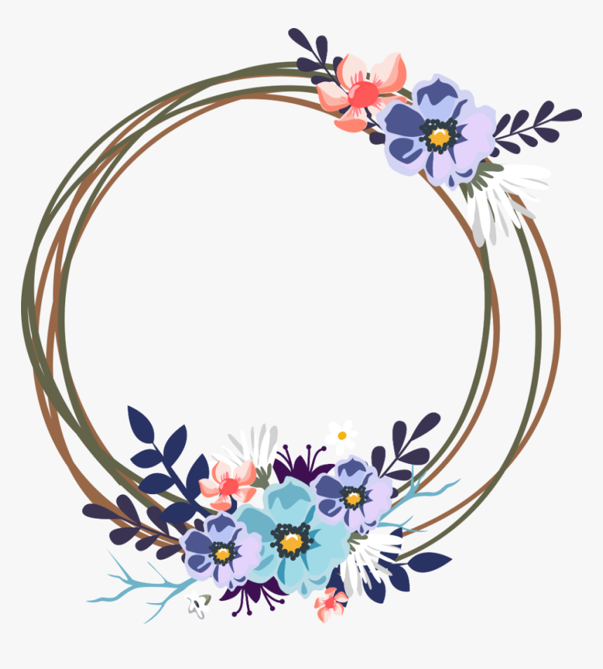 #round #circles #circle #frames #frame #borders #border - Wedding Floral Vector Png, Transparent Png, Free Download