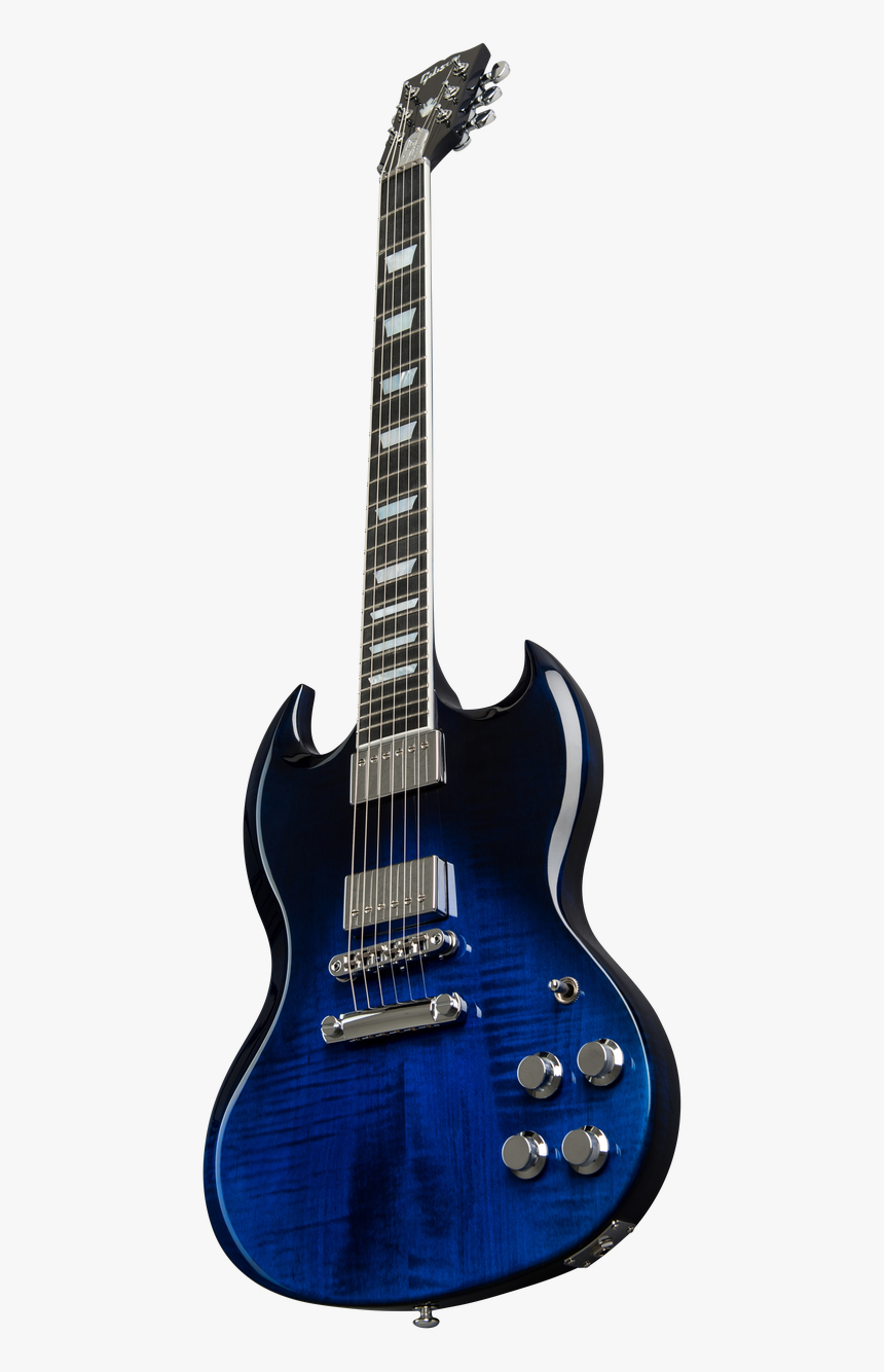 Transparent Gibson Sg Png - Fender Acoustic Blue Guitar, Png Download, Free Download