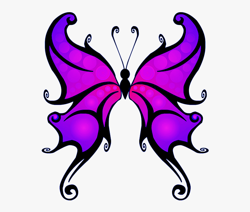 Butterfly - Png Of Butterfly Tattoo, Transparent Png, Free Download