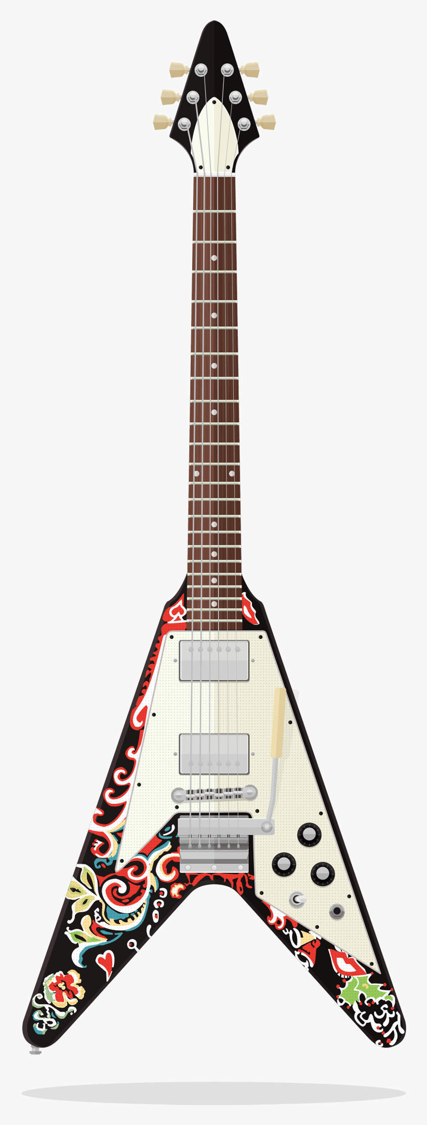 Gibson Flying V - Red Gibson Flying V, HD Png Download, Free Download