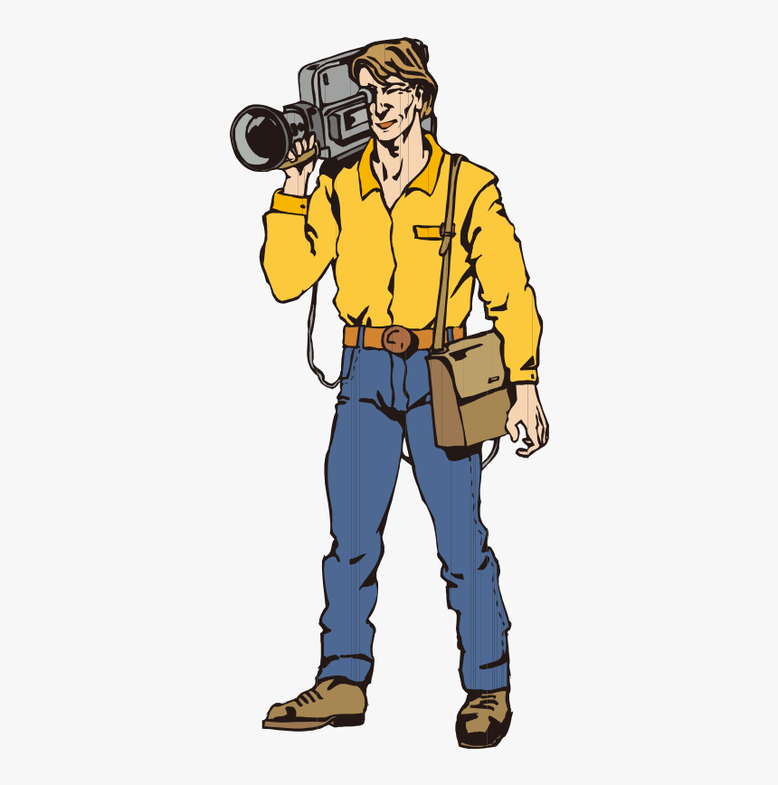 Photography Clipart Cameraman - Camera Man Cartoon Images Free, HD Png Download, Free Download