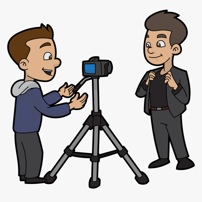 Transparent Cameraman Clipart - Cartoon, HD Png Download, Free Download