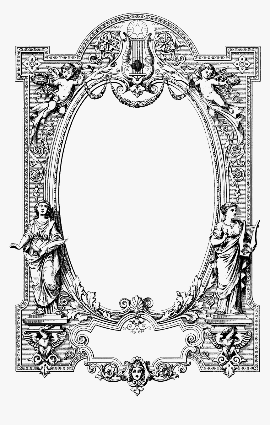 Transparent Vintage Border Png - Antique Frame Vector Hd Png, Png Download, Free Download