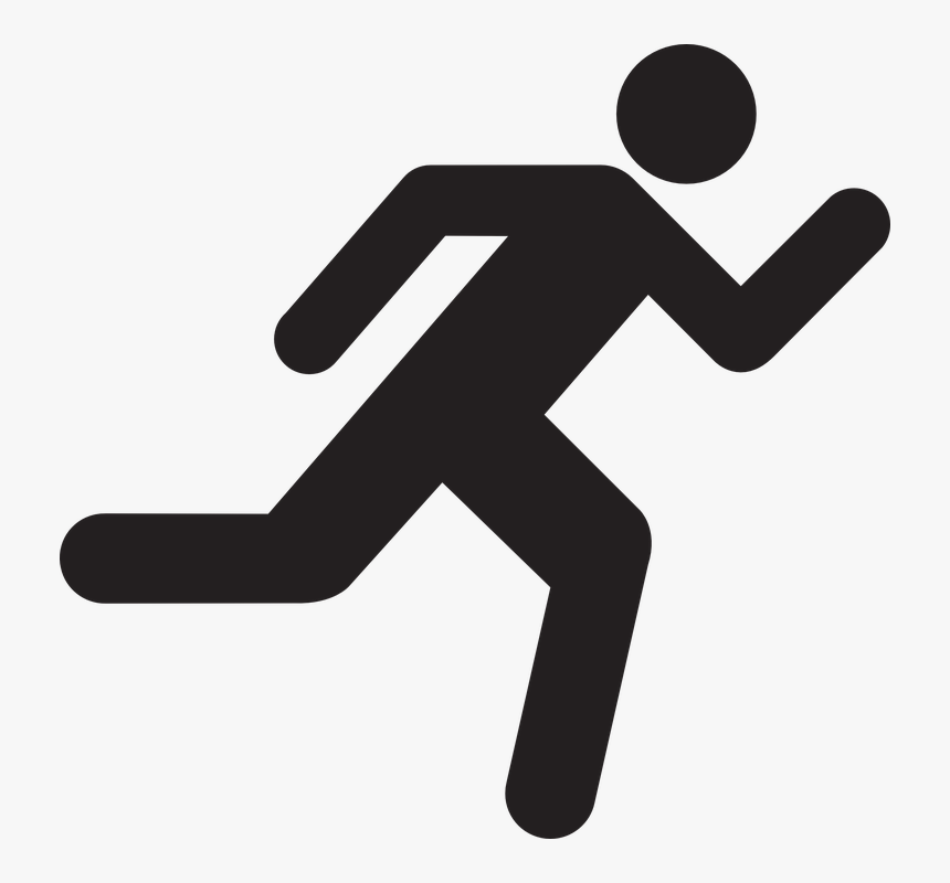 Stick Man, Runner, Silhouette, Figure, Running, Run - Running Stickman Transparent Background, HD Png Download, Free Download