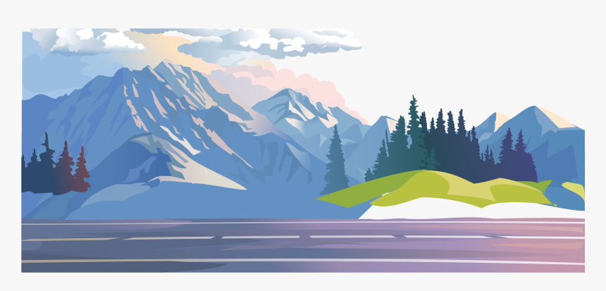 Forest Stock Illustration Clip - Road And Mountain Cartoon Png, Transparent Png, Free Download