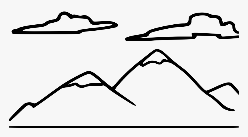 Mountain Big Image Png - Mountain Black And White Drawing, Transparent Png, Free Download