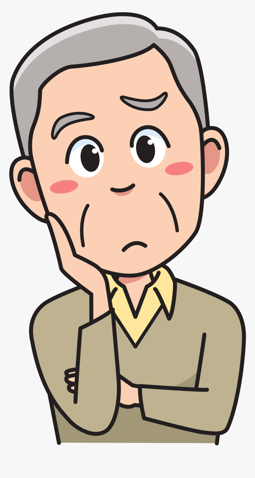 Collection Of Cartoon Man Thinking High - Thinking Man Clipart Png, Transparent Png, Free Download