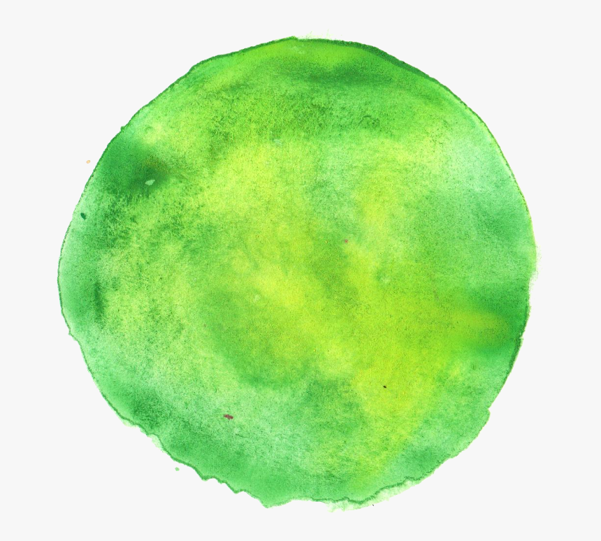 Green Watercolor Circle Transparent, HD Png Download, Free Download