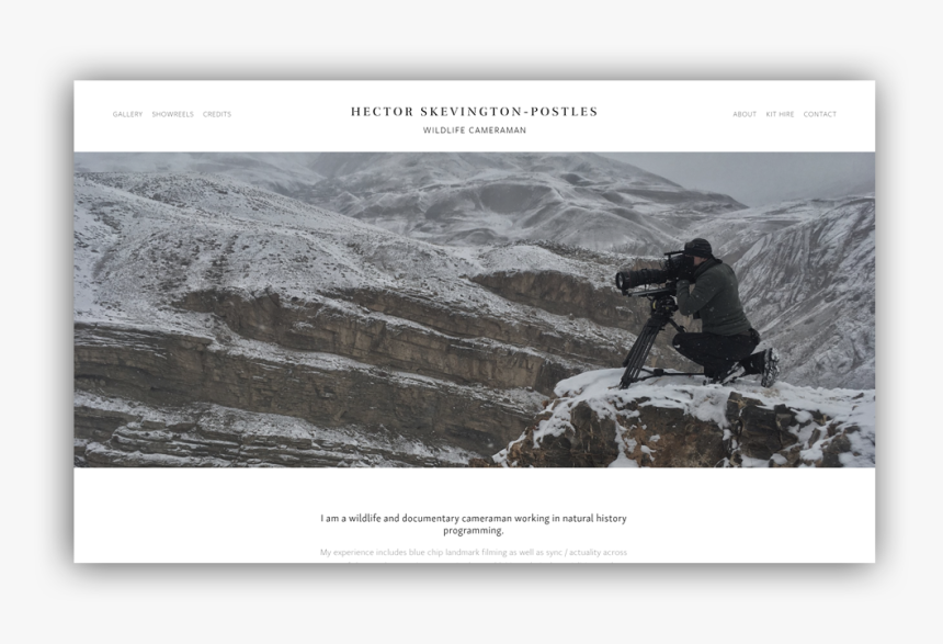 Hector Skevington Wildlife Cameraman Squarespace Website, HD Png Download, Free Download