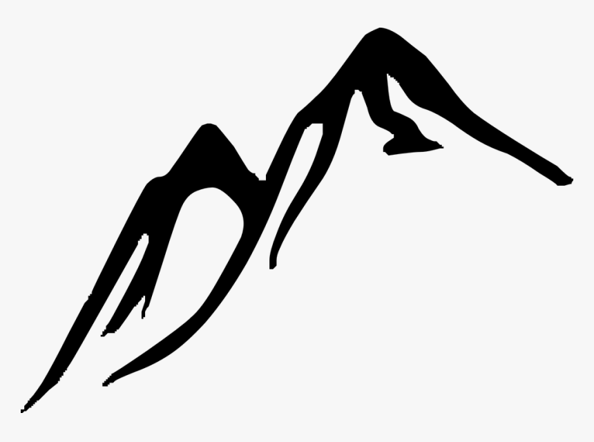 Vector Hills Mountain Range - Mountain Logo Black And White, HD Png Download, Free Download