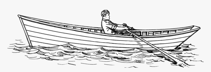 Boat - Png Boat Black And White, Transparent Png, Free Download