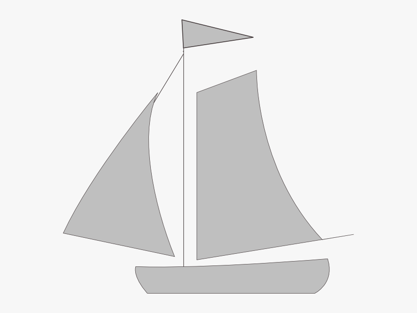 Gray Sail Boat Svg Clip Arts - Vector White Boat Png, Transparent Png, Free Download