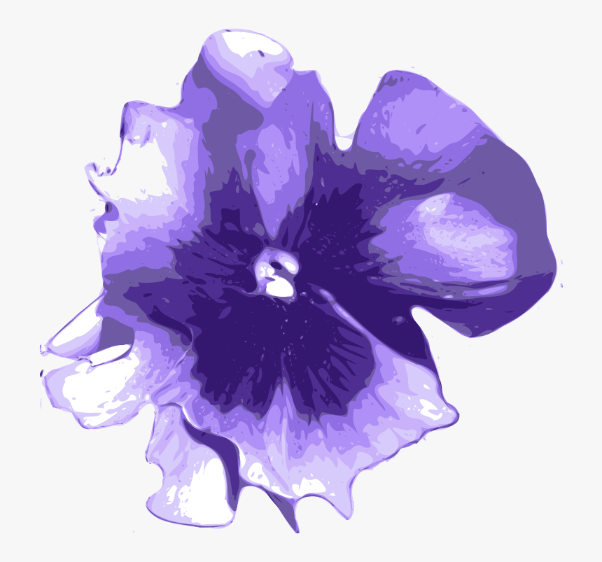 Free Pensee-2 - Purple Flower Watercolor Png, Transparent Png, Free Download