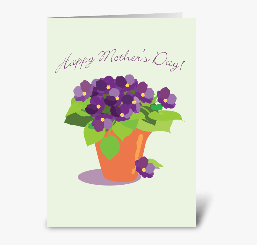 Violets For Mom Greeting Card - Greeting Card, HD Png Download, Free Download