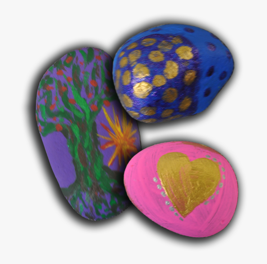 Three Painted Rocks - Heart, HD Png Download, Free Download
