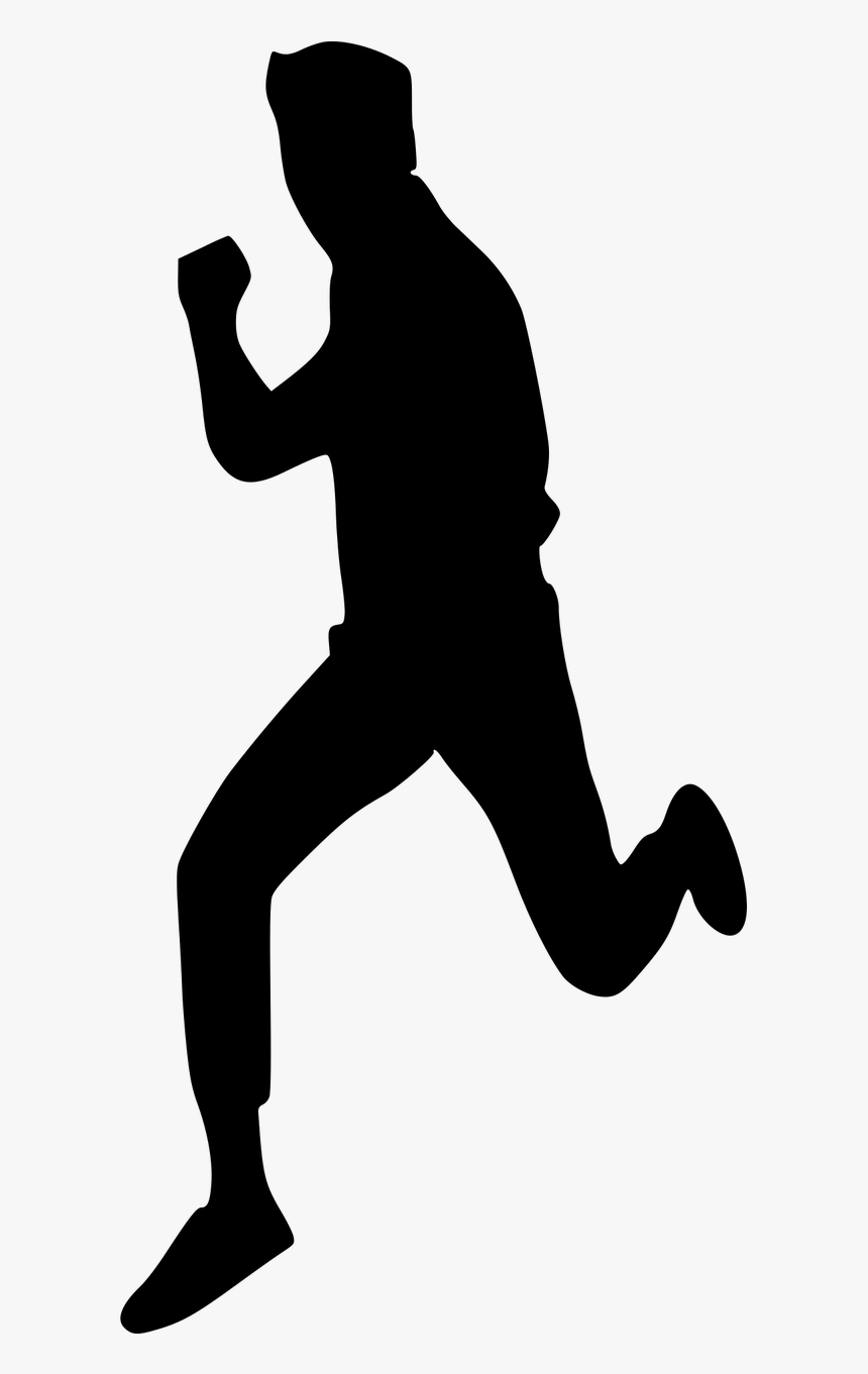 Running Man Silhouette Free Picture - Running On A Clear Background, HD Png Download, Free Download