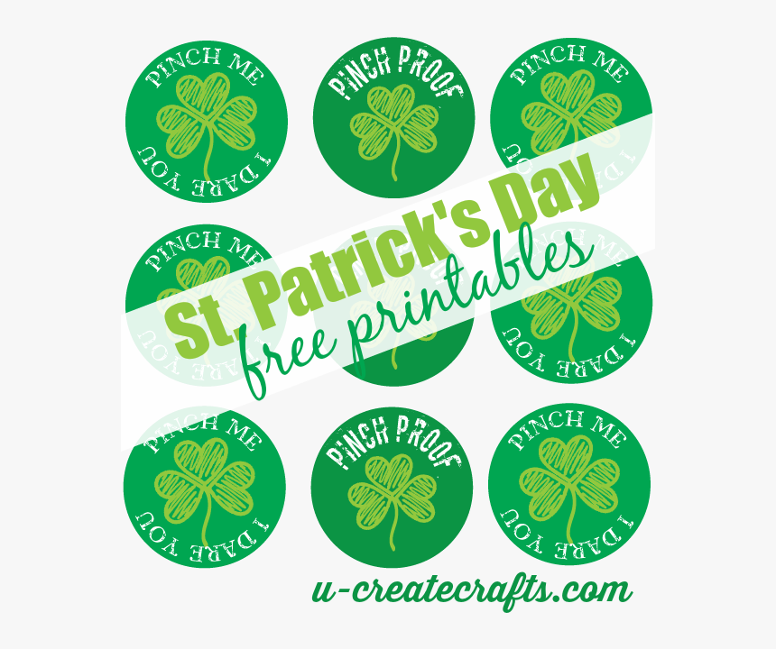 St Patricks Day Printables At U-createcrafts - St Patricks Day Pin, HD Png Download, Free Download