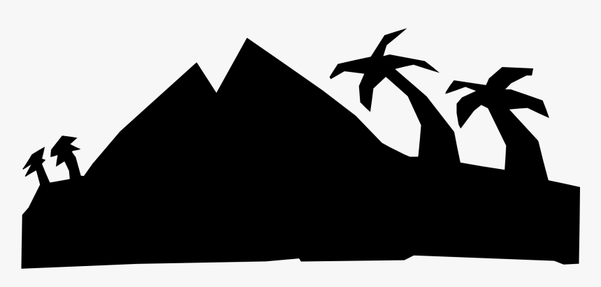 Mountains Refixed Clip Arts - Island Mountain Silhouette Png, Transparent Png, Free Download