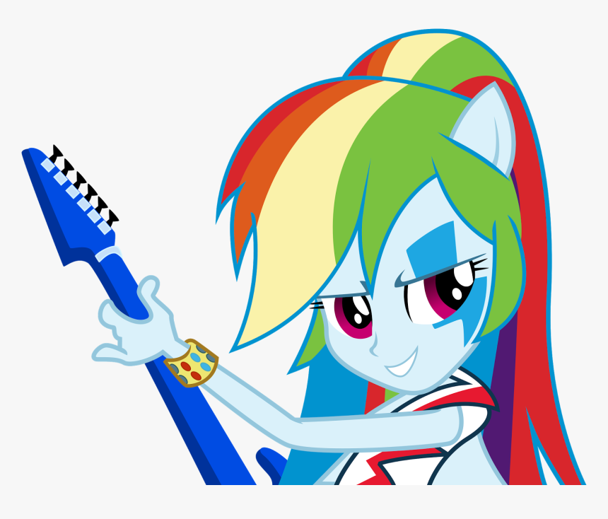 Rockin Rainbow Rainbow Dash By Theshadowstone - Mlp Eg Rainbow Rocks Rainbow Dash, HD Png Download, Free Download