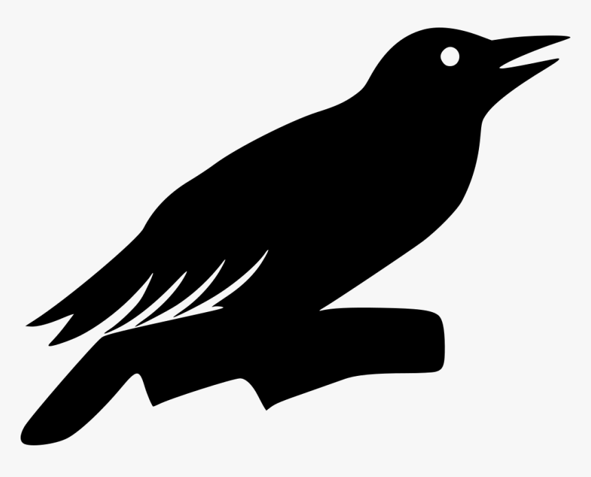 Crow Raven Brid Black - Raven Icon Png, Transparent Png, Free Download