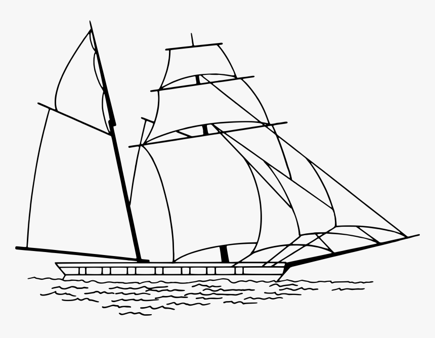 Sailing Ship 24 Clip Arts - Schiff Zeichnung, HD Png Download, Free Download