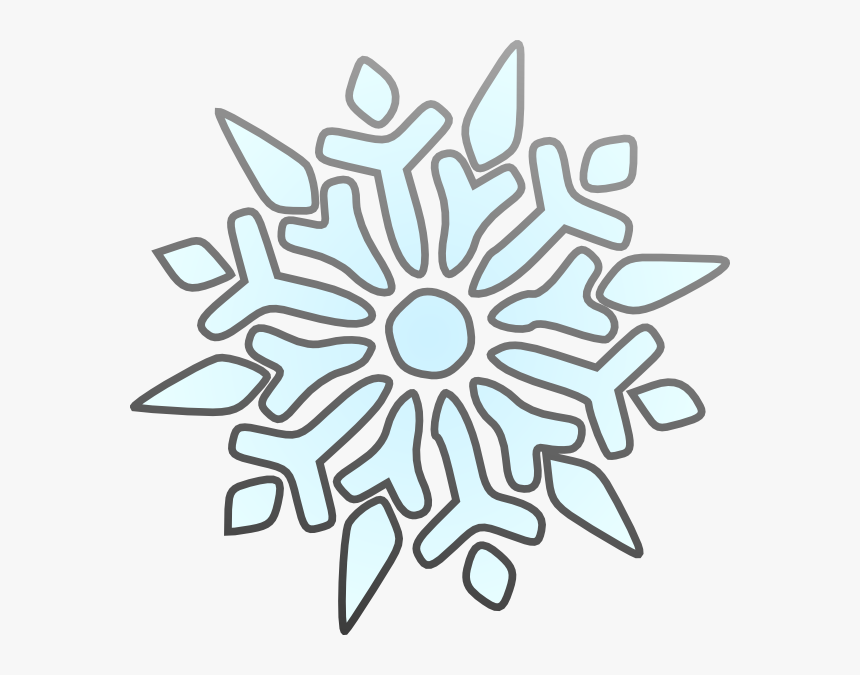 Erik Single Snowflake Svg Clip Arts - Cartoon Snowflake With Transparent Background, HD Png Download, Free Download