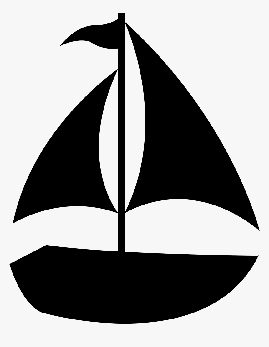 Sail Boat Clipart - Sailboat Silhouette Clip Art, HD Png Download, Free Download