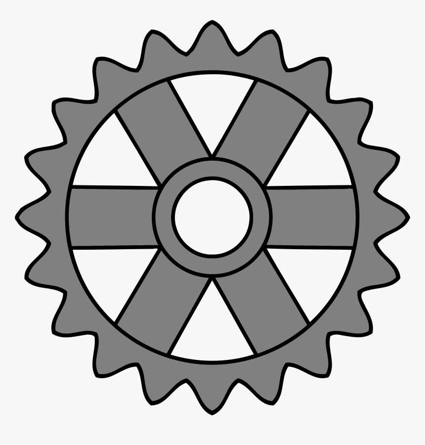 20-tooth Gear With Rectangular Spokes Clip Arts - Clock Pieces Vector, HD Png Download, Free Download