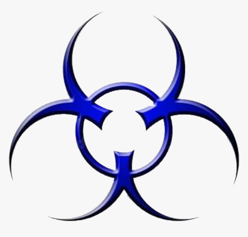 Biohazard Biohazardsticker Blue Symbol Freetoedit Clipart - Biohazard Symbol, HD Png Download, Free Download