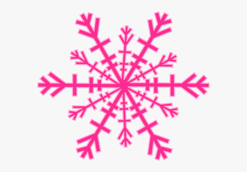 Colored Snowflakes Clipart - Purple Snowflake Clipart, HD Png Download, Free Download
